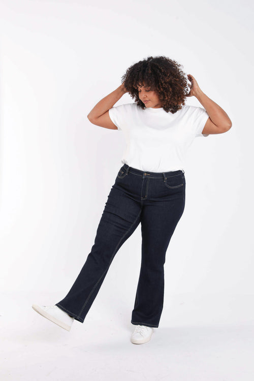 Jeans bootleg Lara L34-Paprika-9