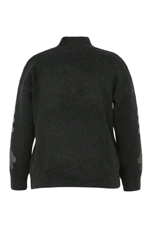 Pull avec fleurs en sequins-Paprika-11