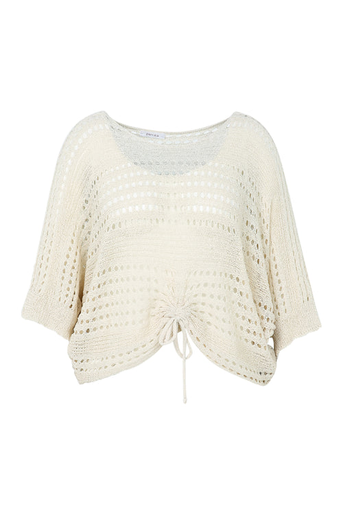 Pull filet rayé en viscose-Paprika-10