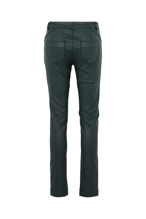 Pantalon slim enduit métallisé-Paprika-11