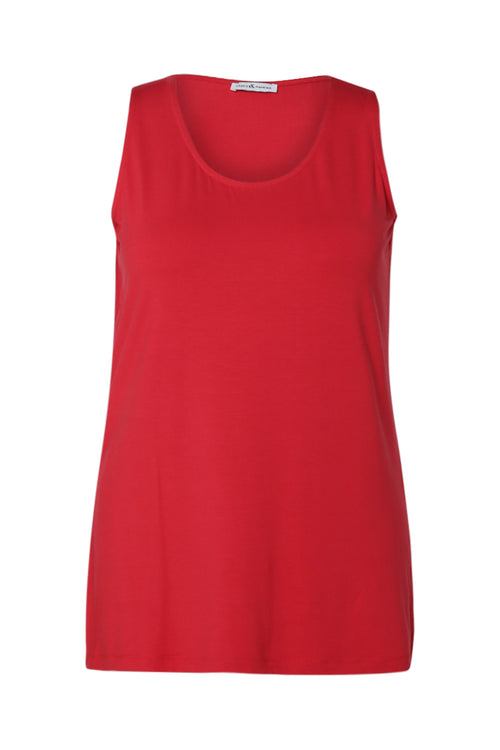 Débardeur uni en viscose-Paprika-10