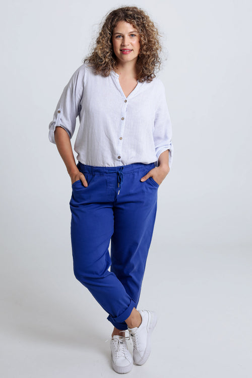 Pantalon chino en coton léger-Paprika-5