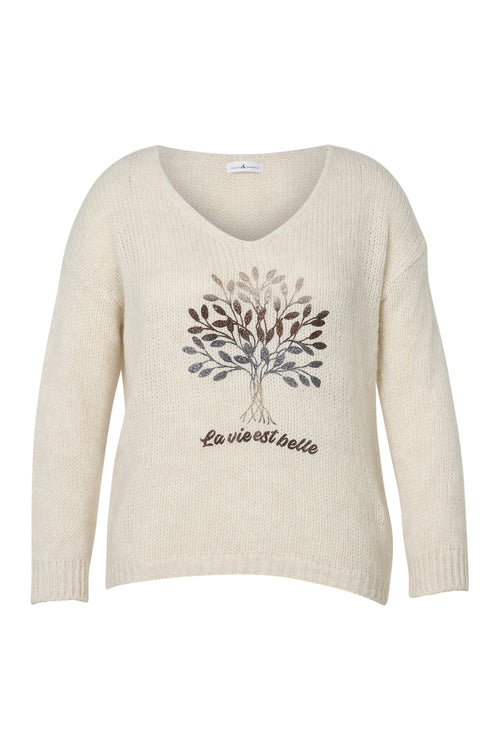 Pull imprimé arbre de vie-Paprika-10