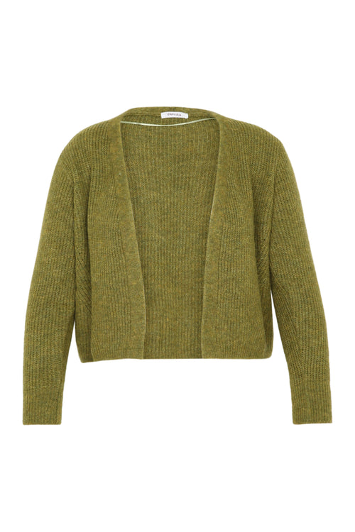 Kort, effen vestje voor jurk in wol-Paprika-10