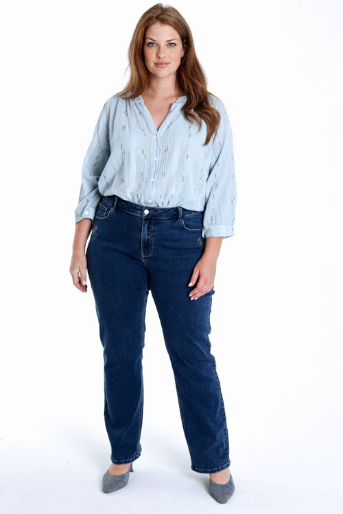 Rechte Mia jeans met borduursels-Paprika-8