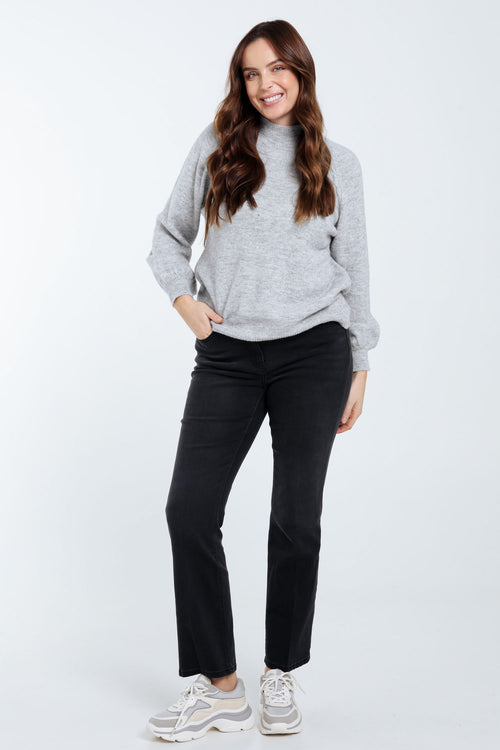 Pull uni avec lurex-Paprika-7