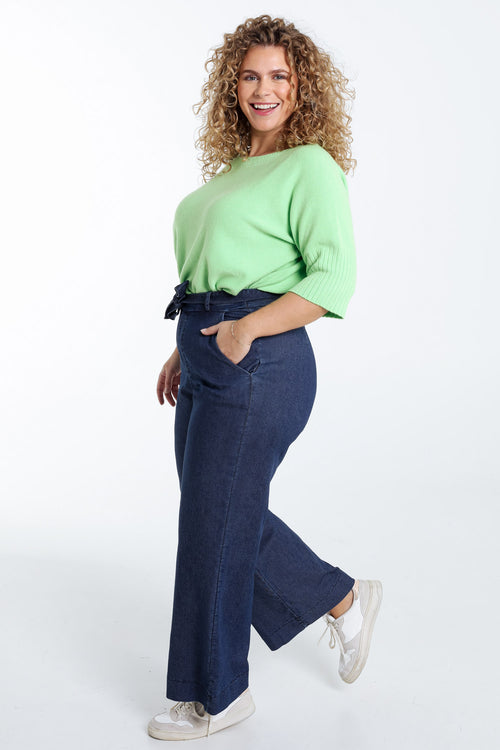 Jeans large avec ceinture-Paprika-7