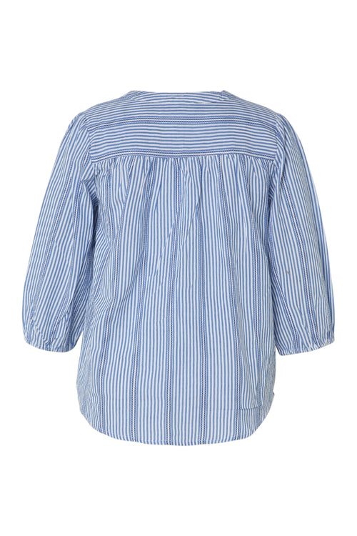 Blouse rayée en coton-Paprika-11