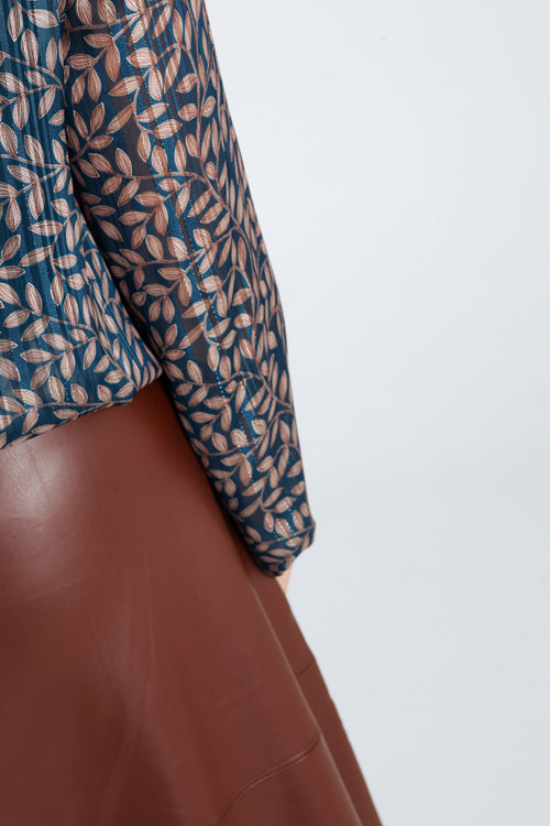 Blouse imprimé feuilles-Paprika-4