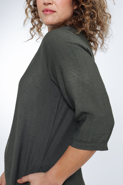 Robe tunique unie-Paprika-6
