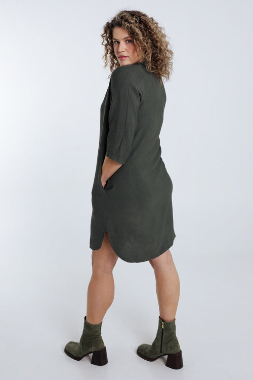 Robe tunique unie-Paprika-2