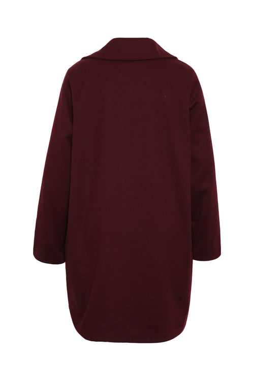 Effen lange jas-Paprika-10