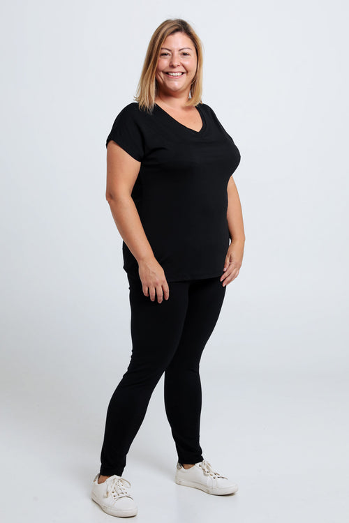 Legging 7/8 en viscose-Paprika-6