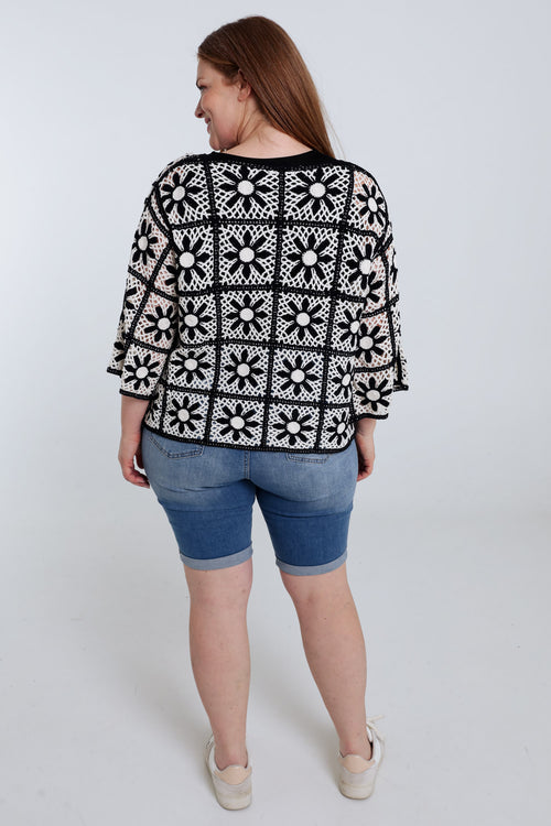 Pull macramé bicolore-Paprika-2