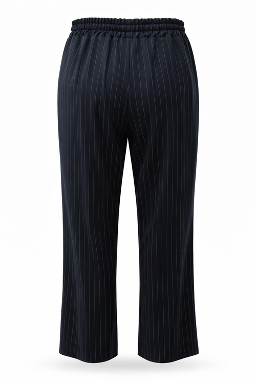 Pantalon large rayé-Paprika-11