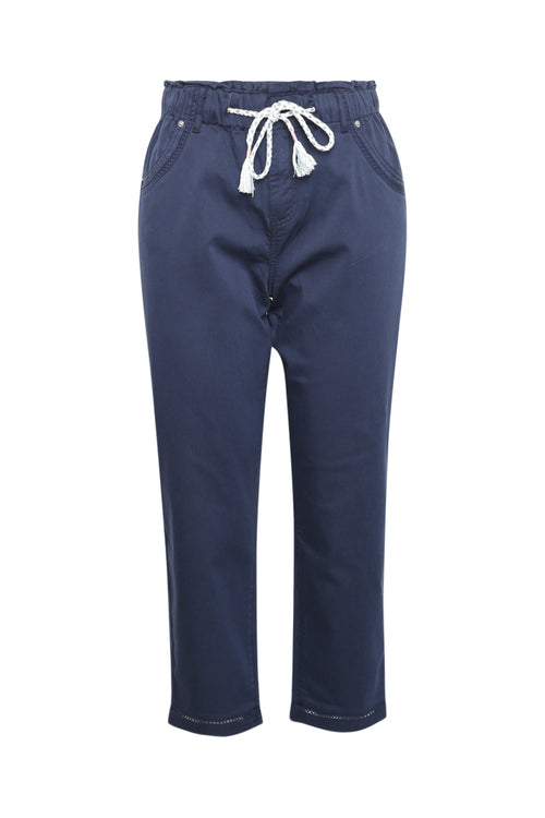 Chino en coton uni-Paprika-10