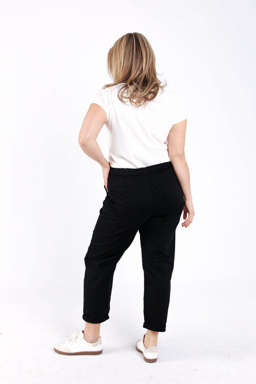 Chino en coton uni-Paprika-1