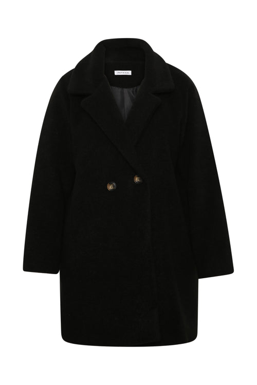 Manteau mi-long uni-Paprika-8