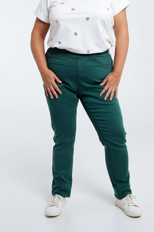 Jegging slim Lolly L32 en coton bio-Paprika-1