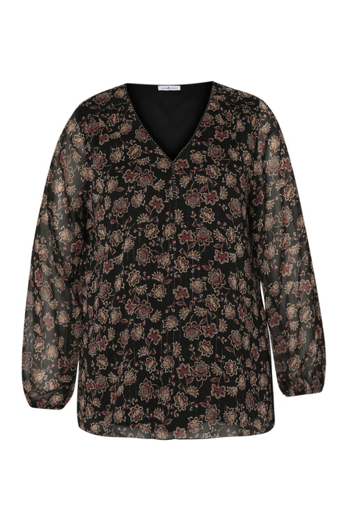 Blouse met Indiase bloemenprint-Paprika-8