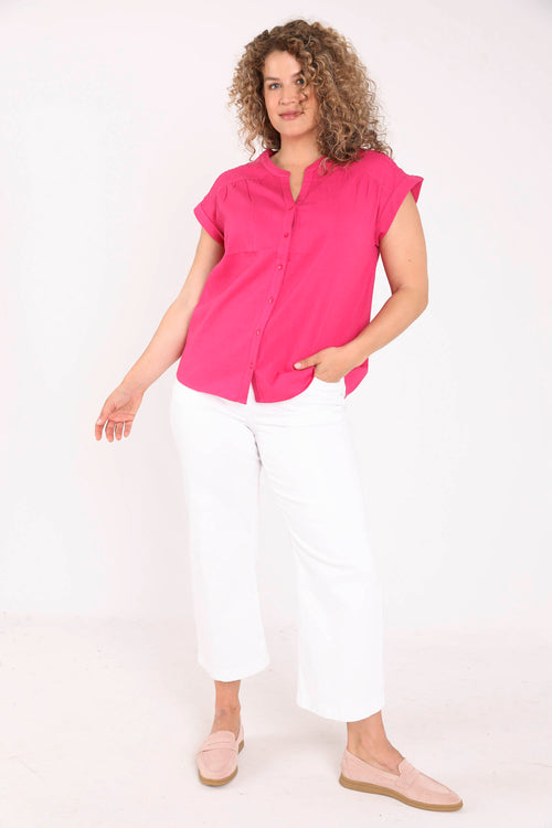 Top en coton uni-Paprika-8