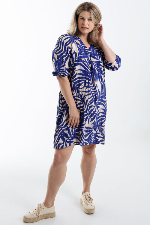 Robe en viscose imprimé feuillage-Paprika-8