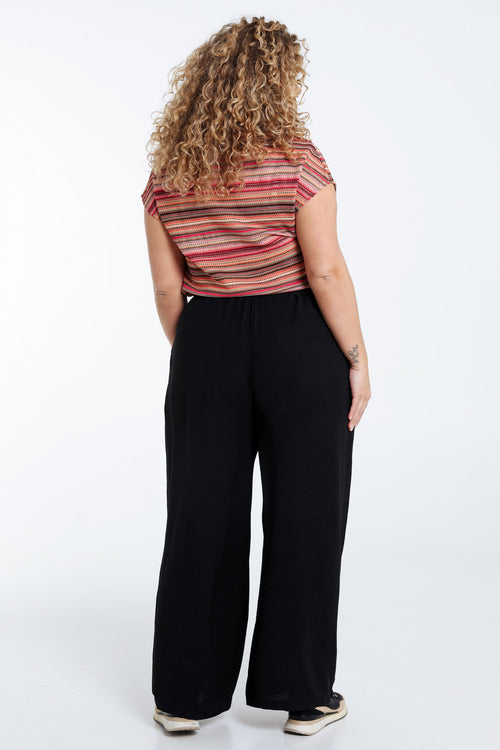 Pantalon fluide uni-Paprika-2