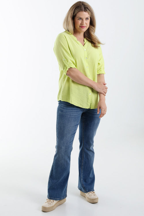 Blouse van viscose effen-Paprika-9