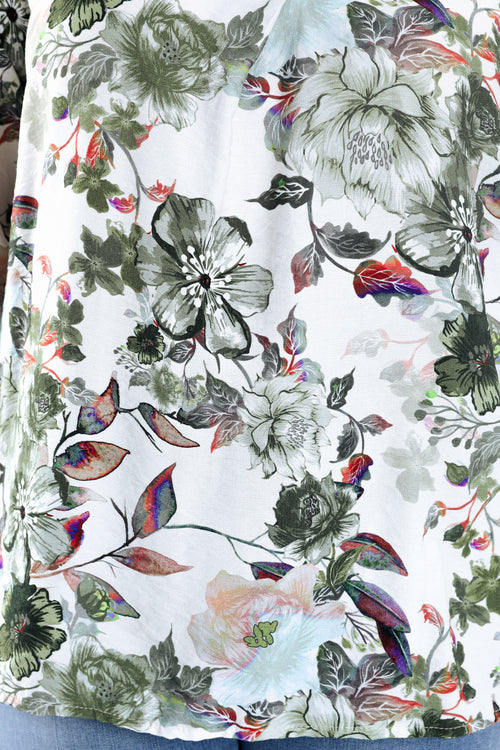 Blouse van bedrukt viscose met bloemenprint-Paprika-6