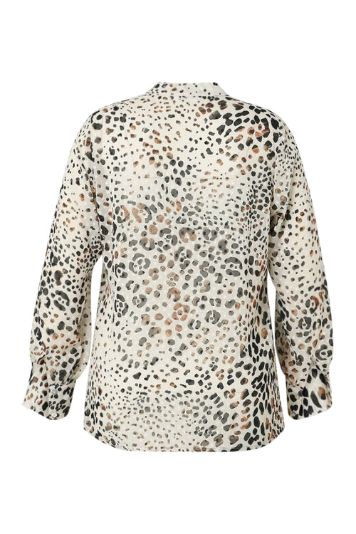 Blouse peau de bête avec plumetis-Paprika-11