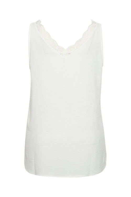 Effen top met kant-Paprika-2