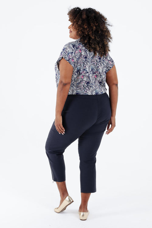 Pantalon bengaline 3/4 uni-Paprika-2
