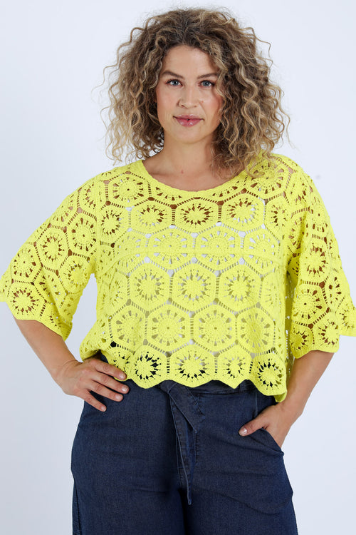 Pull en crochet uni-Paprika-1