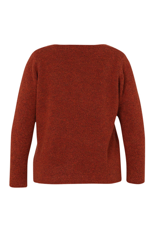 Pull maille bouclette uni-Paprika-11