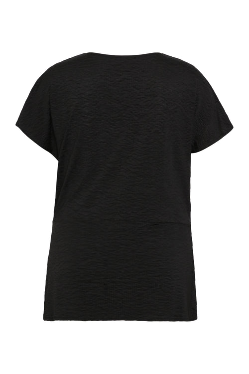 Effen wikkeltop T-shirt-Paprika-2