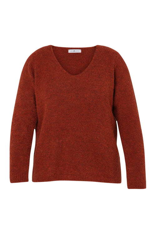 Pull maille bouclette uni-Paprika-10