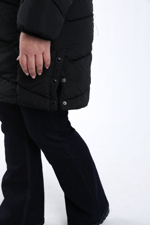 Doudoune longue unie-Paprika-5