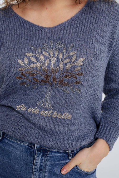 Pull imprimé arbre de vie-Paprika-4