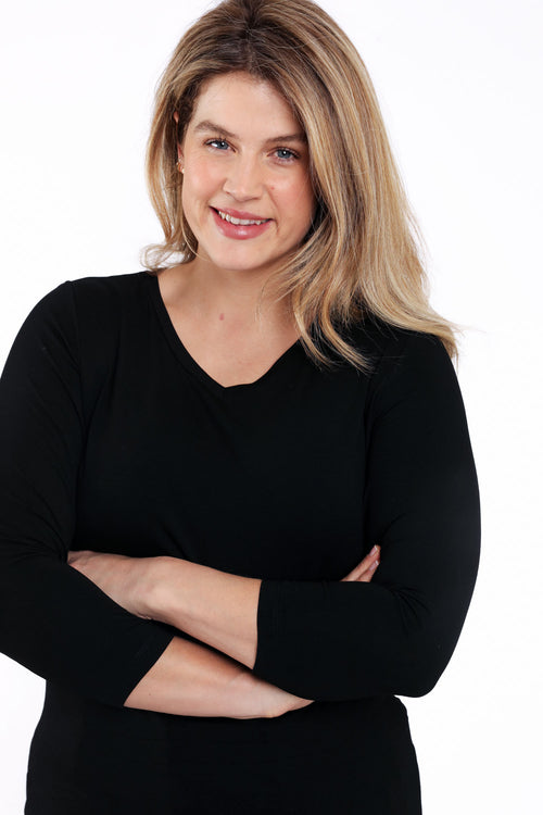 T-shirt basique en viscose-Paprika-3