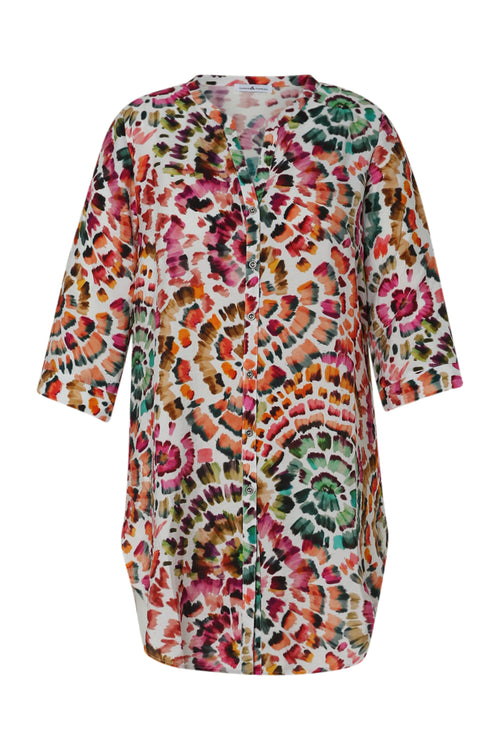 Chemise longue en viscose-Paprika-1