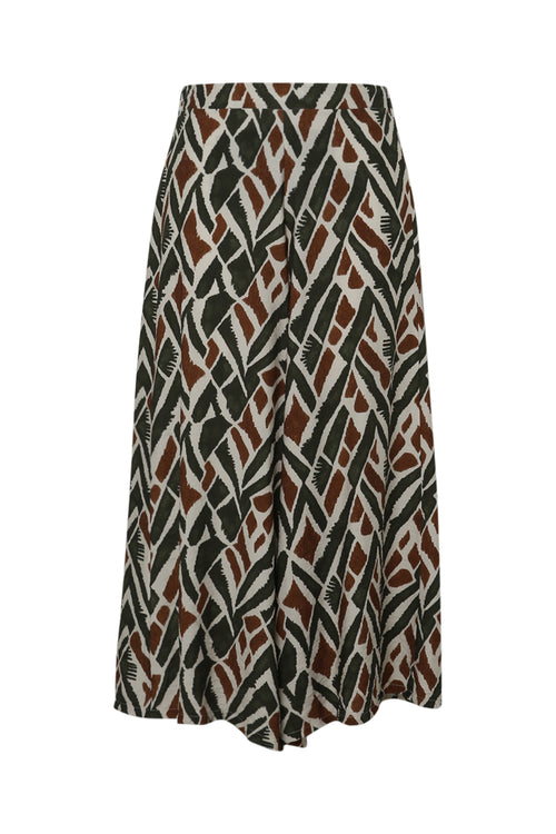 Brede viscose broek met etnische print-Paprika-10