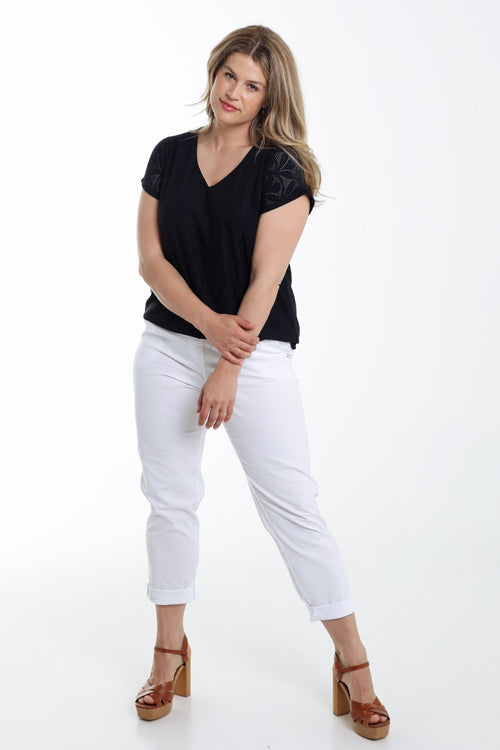 Pantalon chino en coton uni-Paprika-9