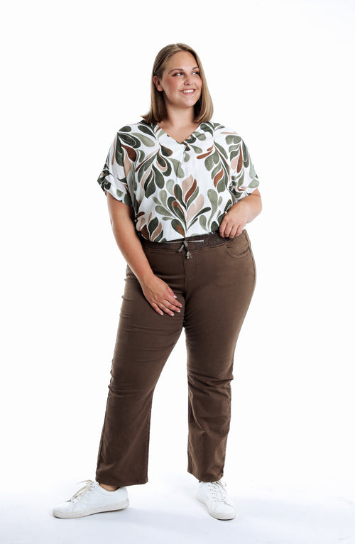 Effen rechte Jegging Lolly-Paprika-5