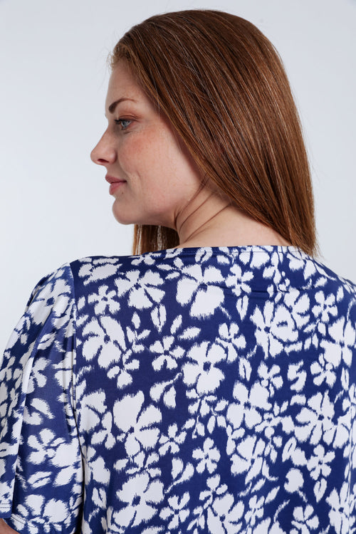 T-shirt imprimé floral-Paprika-3