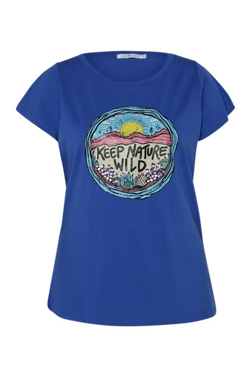 T-shirt en coton imprimé-Paprika-2