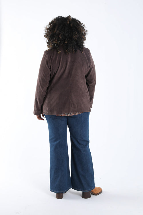 Blazer van fluweel-Paprika-1