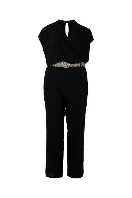 Combinaison unie avec ceinture-Paprika-10