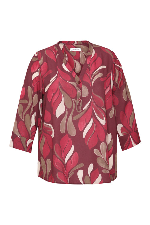 Blouse met grafische print-Paprika-1