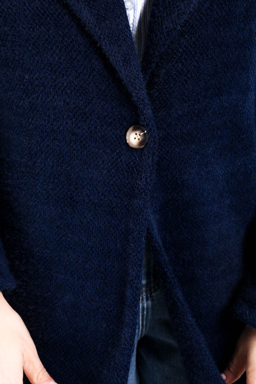 Effen halflange jas-Paprika-5