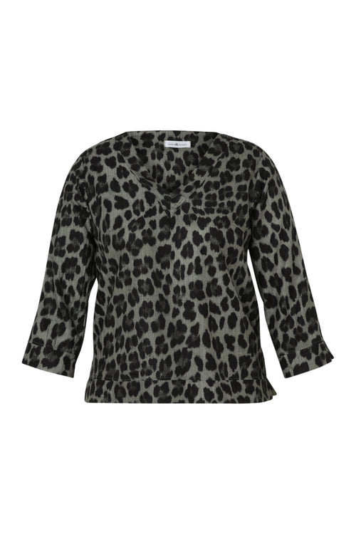 Blouse Imprimé léopard-Paprika-10